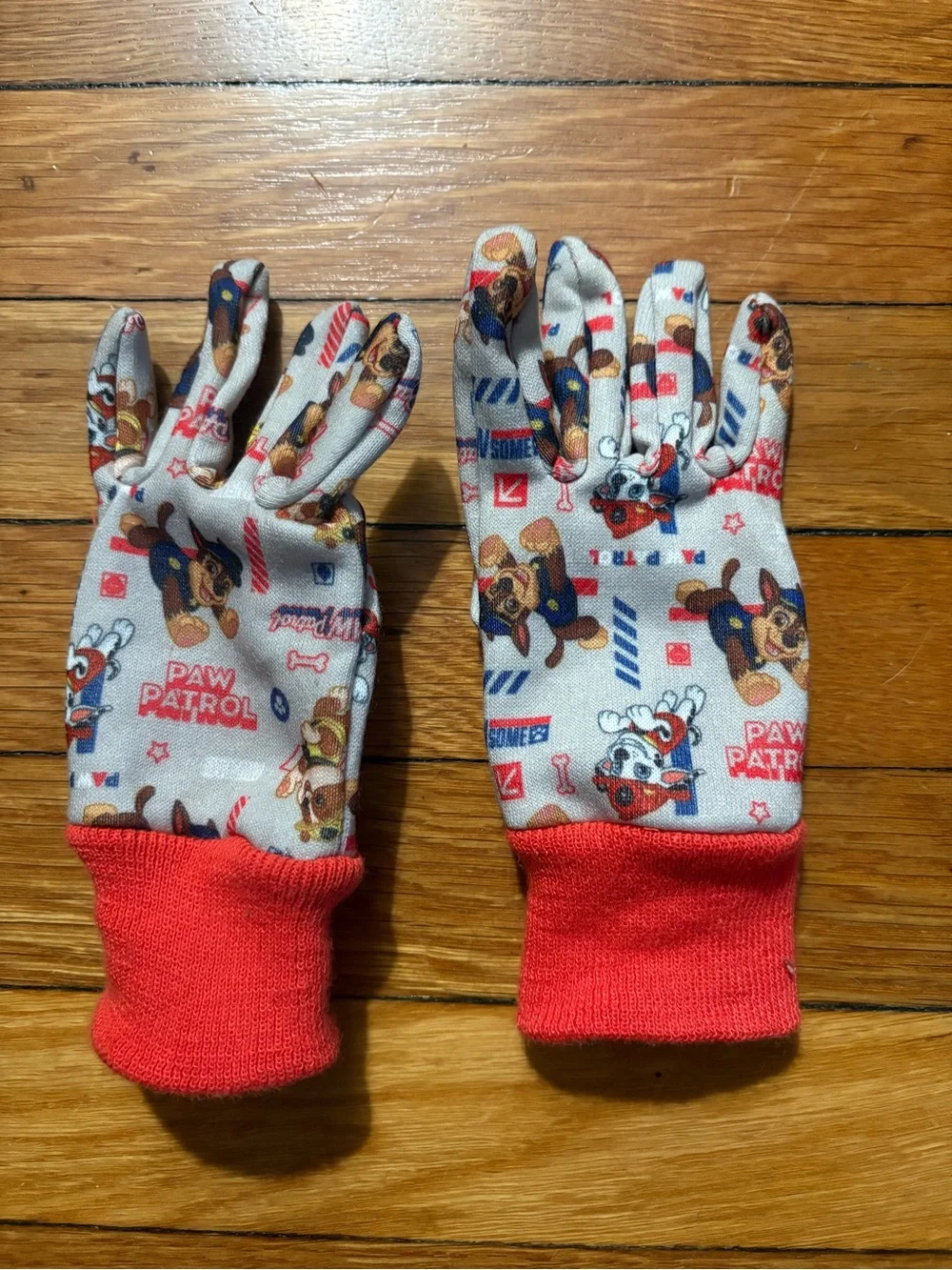 Lightly used kids paw patrol gloves